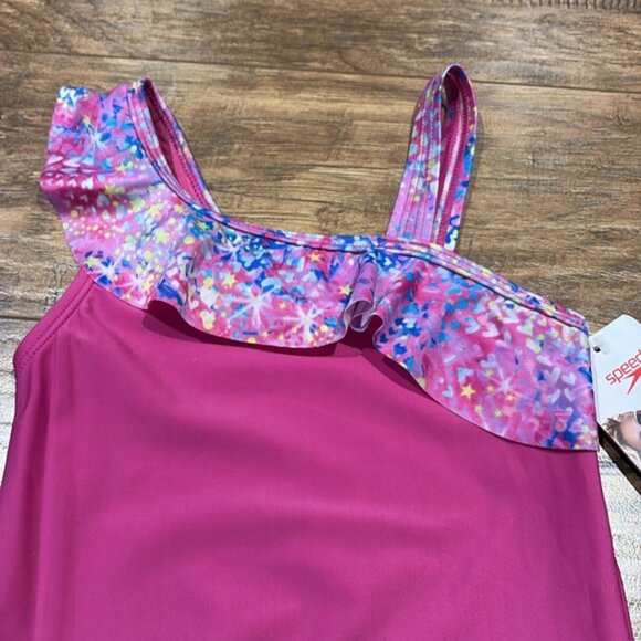 Speedo girls pink one piece swim bathing suit - Picture 3 of 13